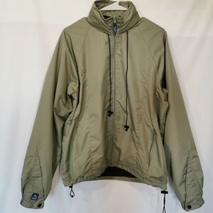 Ascent Olive Green Weather/Rain Proof Jacket w/ Roll-Away Hood - Sz M